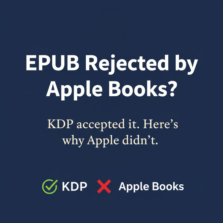 EPUB Accepted by KDP But Rejected by Apple Books? Here's Why and How to Fix It